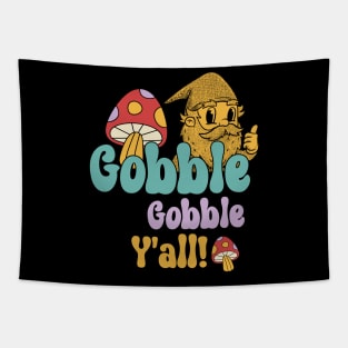 Gobble Gobble, Y'all! Gnome Hippie Thanksgiving Tapestry