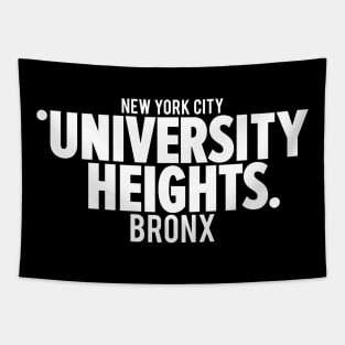 University Heights Bronx Typography Tee Tapestry