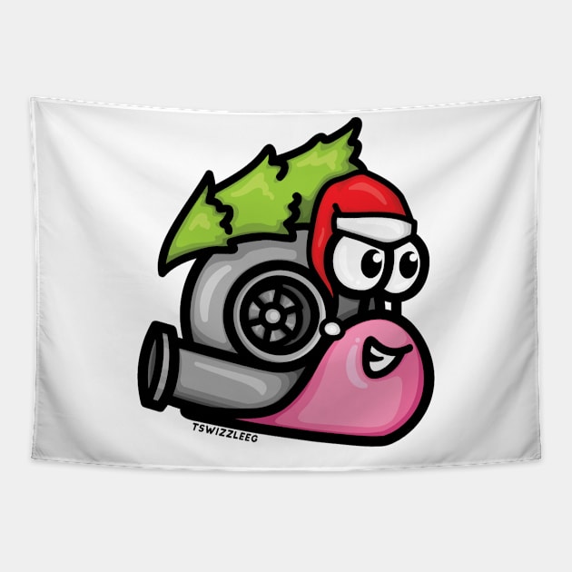 Turbo Snail - Christmas Tree Hauler (Pink) Tapestry by hoddynoddy