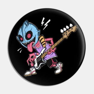 ultra man play bass Pin