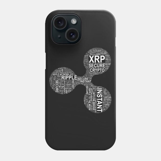 Ripple (XRP) World Cloud Phone Case by cryptogeek