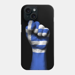 Flag of Greece on a Raised Clenched Fist Phone Case