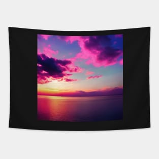 Pink Blue Sky Tapestry