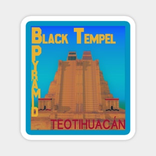 Black Tempel Pyrämid "Teotihuacán" Magnet