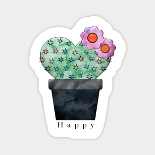 Happy little cactus Magnet