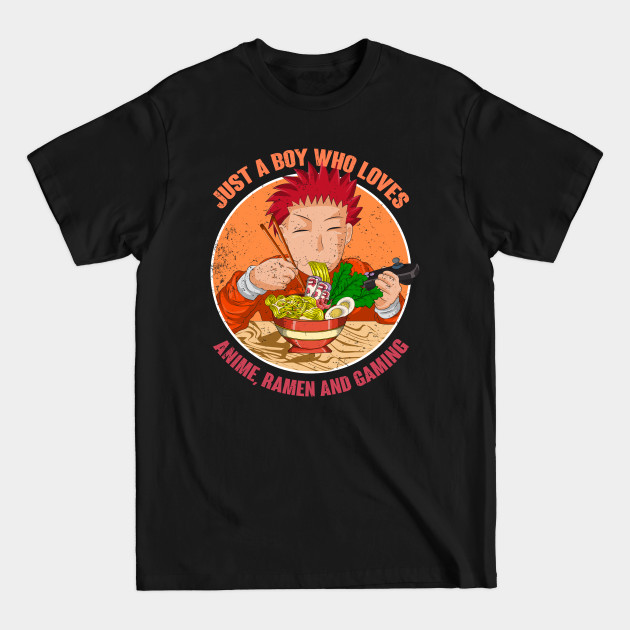 Discover Japanimation Boy Gaming Ramen Noodles Anime - Anime - T-Shirt