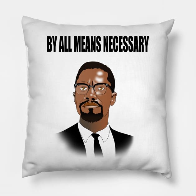 Malcolm X T shirt Pillow by Elcaiman7