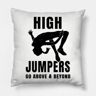 Womens High Jump Above Pun Girl Athlete Gift Pillow