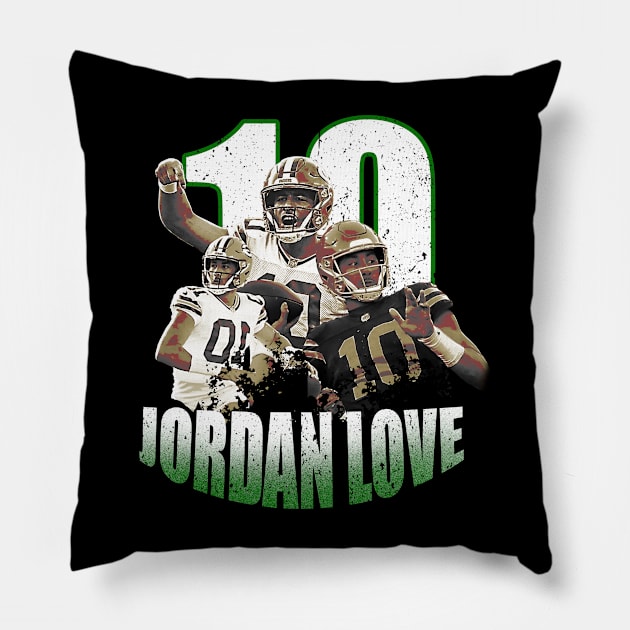 jordan love bootlegg vintage t shirt Pillow by jerrysanji