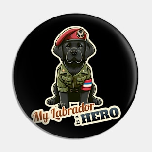 Labrador Retriever soldier Pin