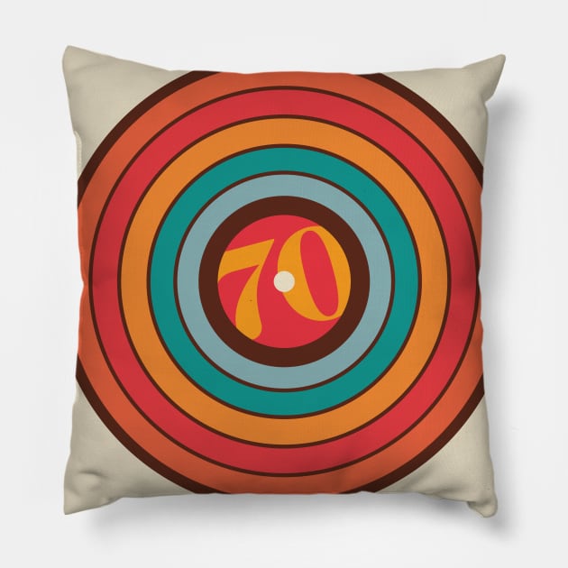 1970s Retro Lp Music Pillow by Dellan