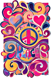 Peace and Love Magnet