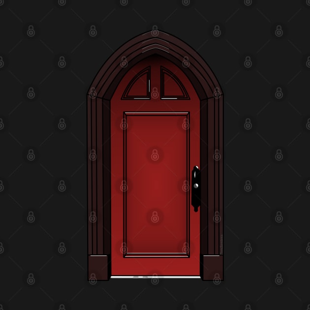 Red Door in The Haunting of House by Pendientera