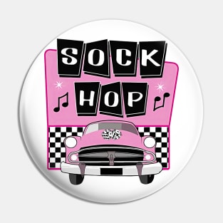 50s Sock Hop Dance Retro 1950s Party Doo Wop Pink Pin