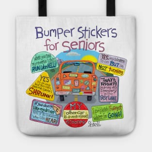 Bumper Stickers for Seniors Tote