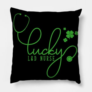 Lucky L&D Nurse Stetoscope St Patricks Day Nurse Pillow