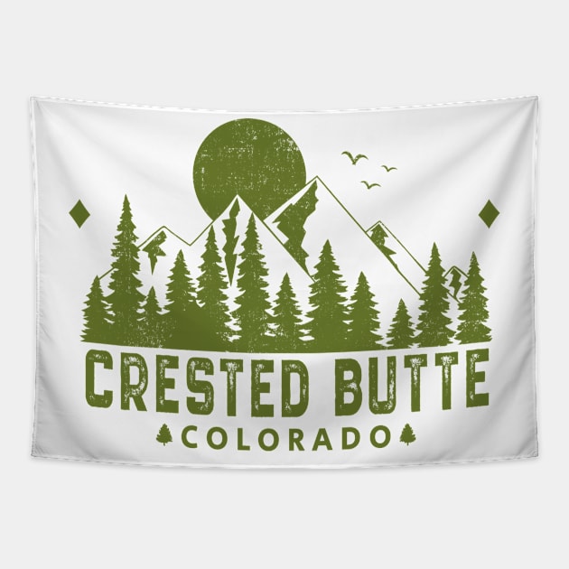 Crested Butte Colorado Mountain View Tapestry by HomeSpirit