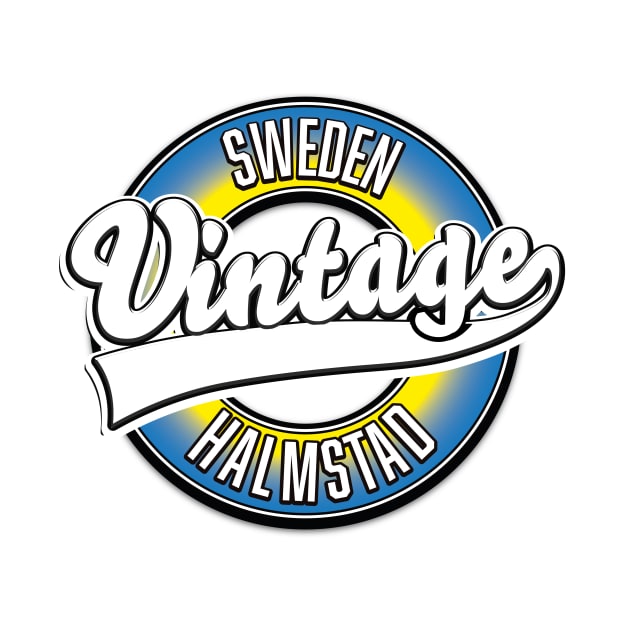 Halmstad sweden vintage style logo by nickemporium1