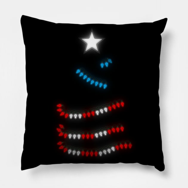 Christmas Lights Puerto Rico Pillow by SoLunAgua