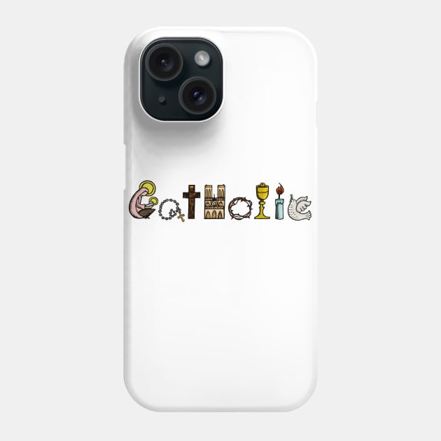 Catholic symbols Phone Case by colleen-doodle