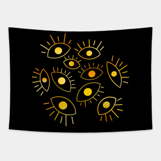 Eyes of the Void - Golden Fire Tapestry