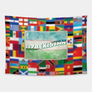 Uzbekistan vintage style retro souvenir Tapestry