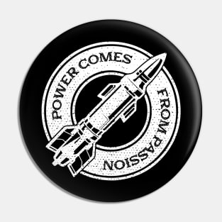 'Power Comes From Passion' Refugee Care Shirt Pin