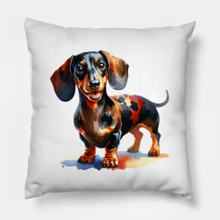 Dachshund Watercolor - Beautiful Dog Pillow