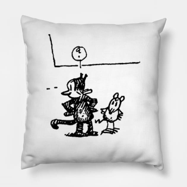 Krazy Kat and Ignatz Mouse Classic Comic Pillow by GoneawayGames