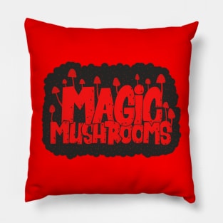 Magic Mushrooms - Psilocybin - Psychedelic Art Pillow