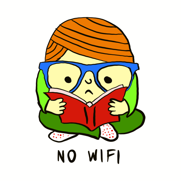 No WiFi, Read A Book by VintageArtwork