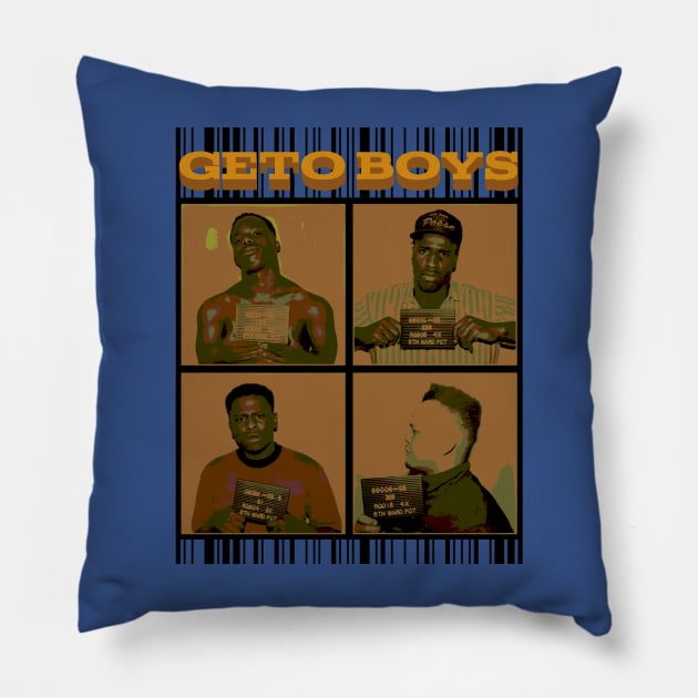 the geto boys Pillow by Chillashop Artstudio