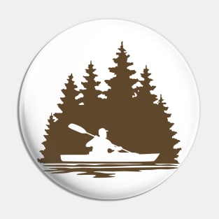 Lake Life Kayaker Silhouette Pin