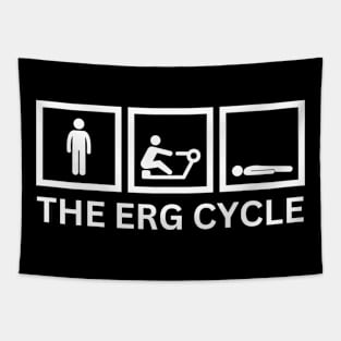 The Erg Cycle, Indoor rowing funny Tapestry