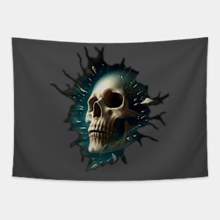 3DIMENSIONAL skull Tapestry