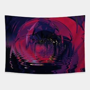 Ruby Red July Birthstone Digital Art Tapestry