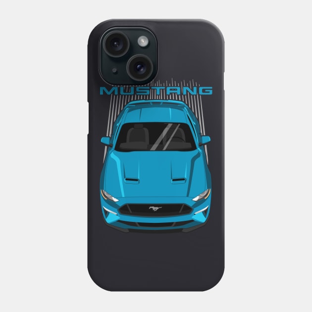 Mustang GT 2018 to 2019 - Velocity Blue Phone Case by V8social