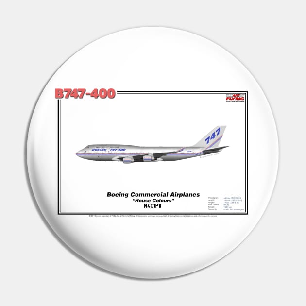 Boeing B747-400 - Boeing "House Colours" (Art Print) Pin by TheArtofFlying