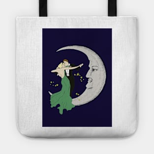 Vintage dancing on the moon Tote