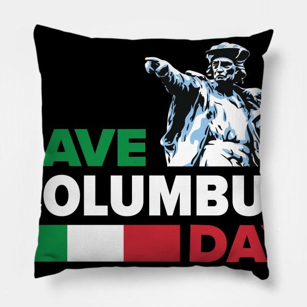 Save Columbus Day - Italian Pride print Pillow by Vector Deluxe