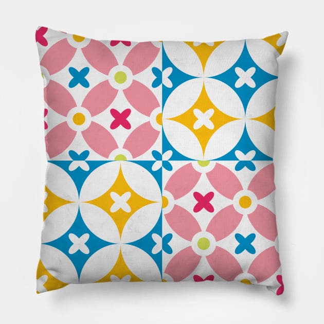 High Fashion Colorful Pattern Pillow by Tobe_Fonseca