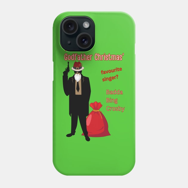 Godfather Christmas- Merry Xmas Phone Case by Rattykins