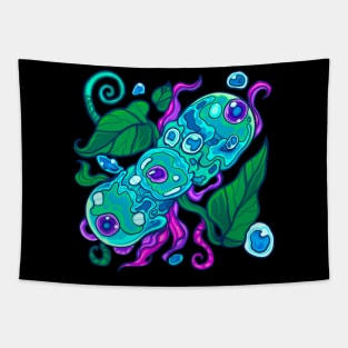 Abstract Cool spring flowers and leaves Tapestry