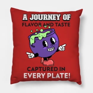 Food bloggers flavor and taste journey Pillow