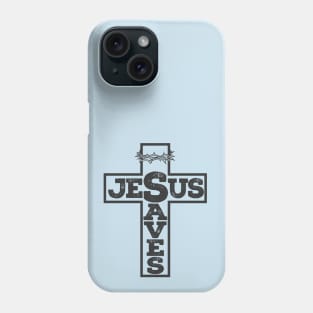 Jesus Saves Cross Phone Case