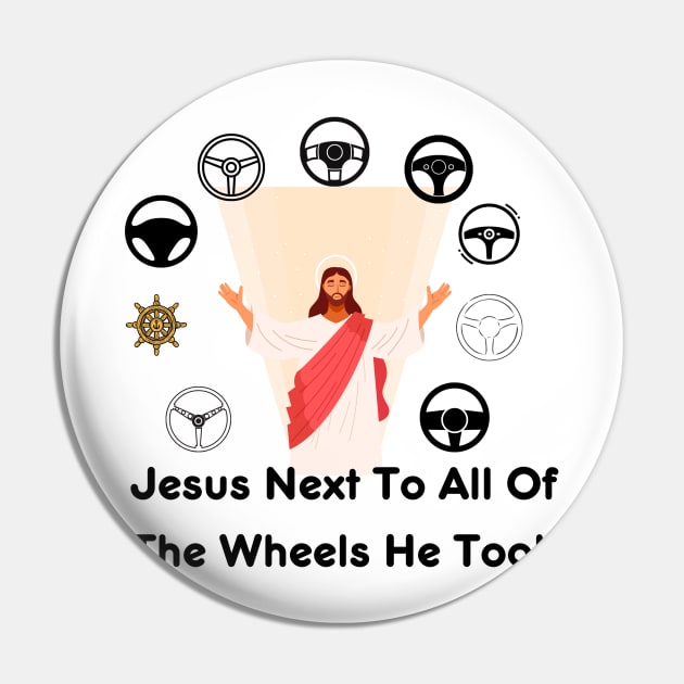 Jesus Took the Wheel Shirt - Funny Sarcastic Christian Tee, Ideal for Casual Outings & Faith-Based Gifts Pin by TeeGeek Boutique