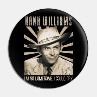 Hank Williams Original Aesthetic Tribute 〶 Pin
