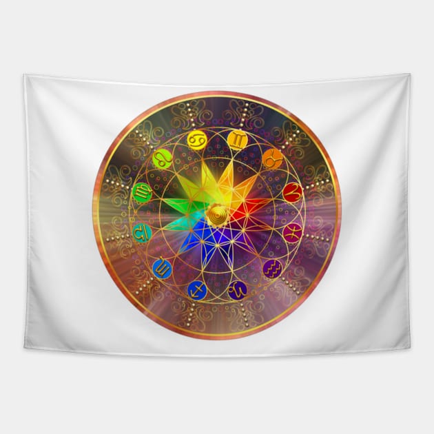 Sacred Astrology Tapestry by designsbycreation