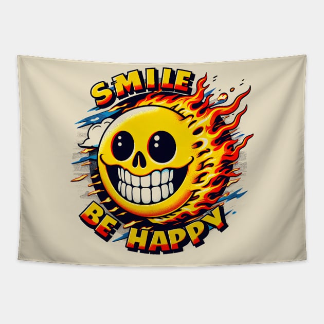 Smile, be happy! Tapestry by Lima's