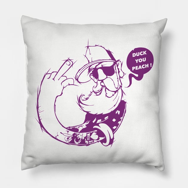 Duck you peach Pillow by orriart